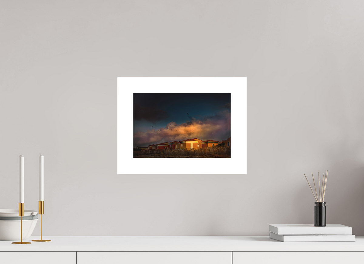 12 x 8″, Fuji Crystal Matte With 2" White Border Frontignan Plage Sunrise