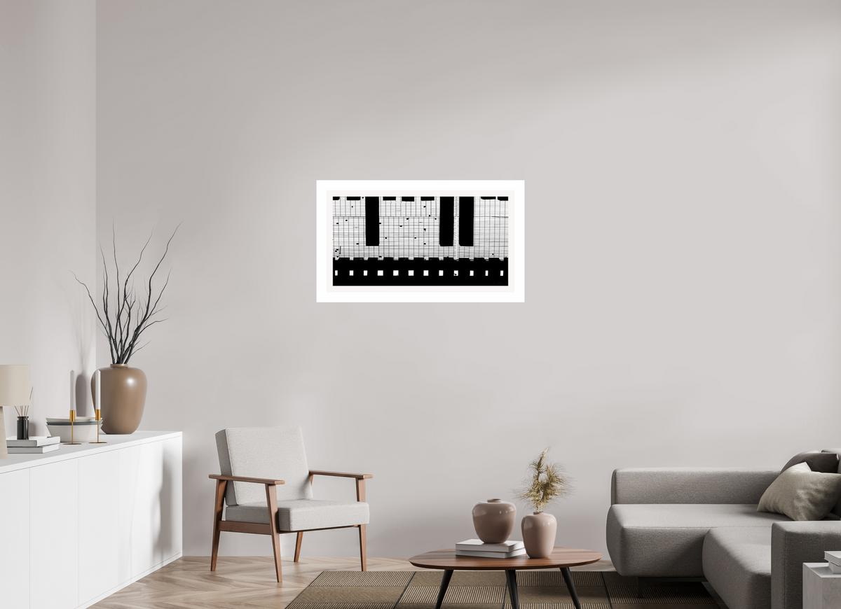 36.8 x 20″, Fuji Crystal Glossy with 2" White Border Train Track Grate
