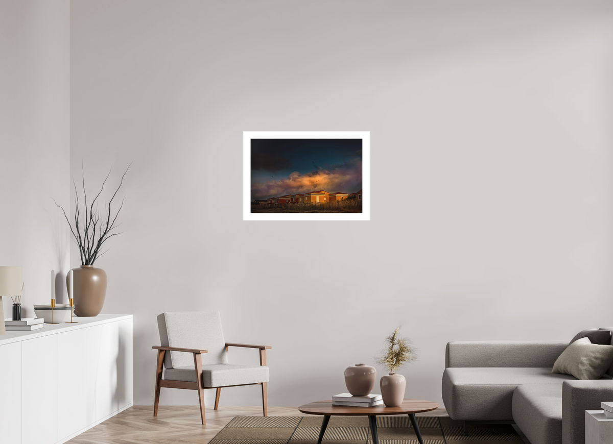 30 x 20″, Fuji Crystal Matte With 2" White Border Frontignan Plage Sunrise