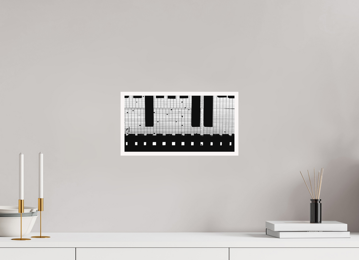 14.7 x 8″, Fuji Paper Crystal Archive - Matte Train Track Grate