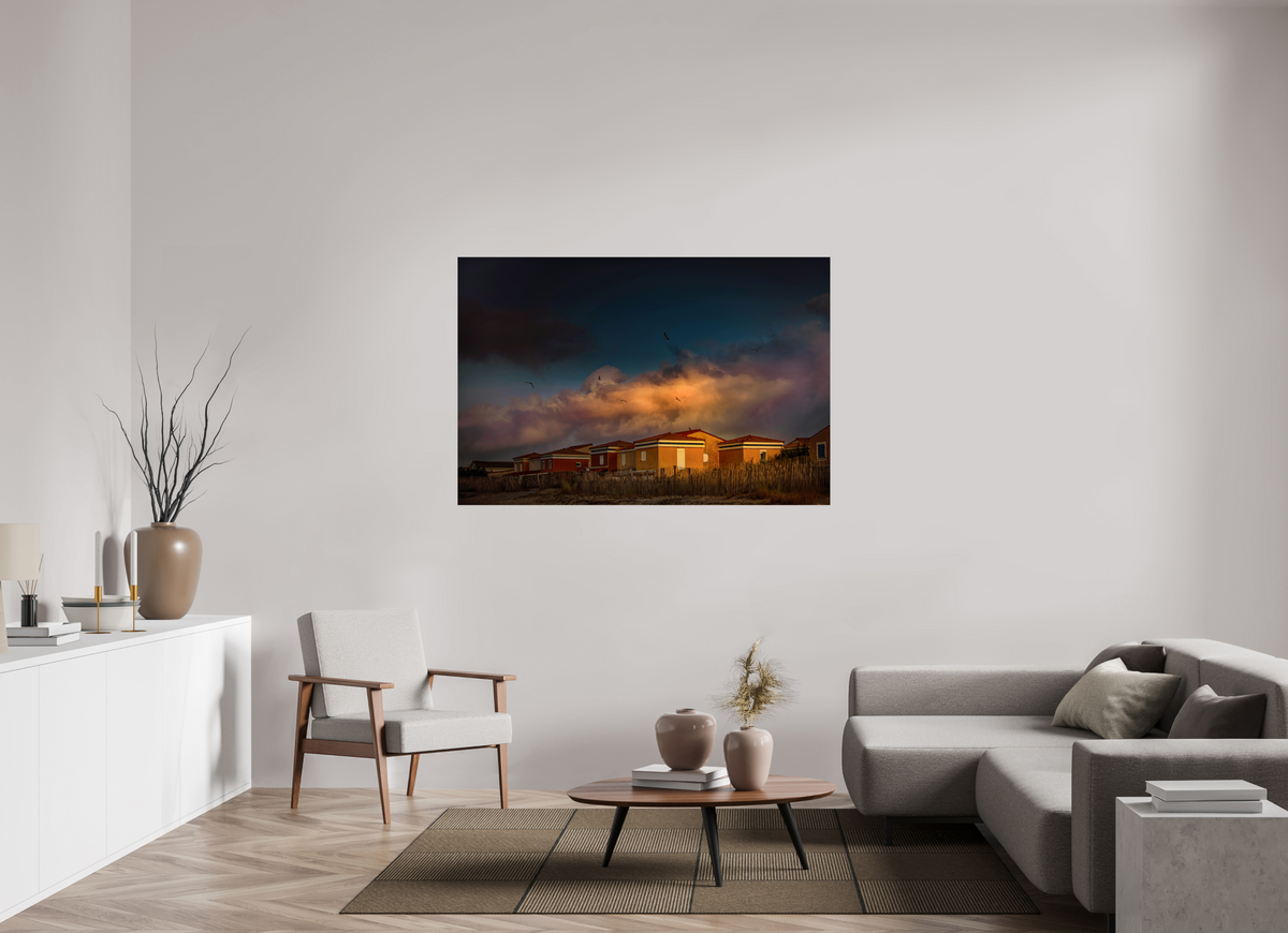 60 x 40″, Fuji Paper Crystal Glossy Frontignan Plage Sunrise