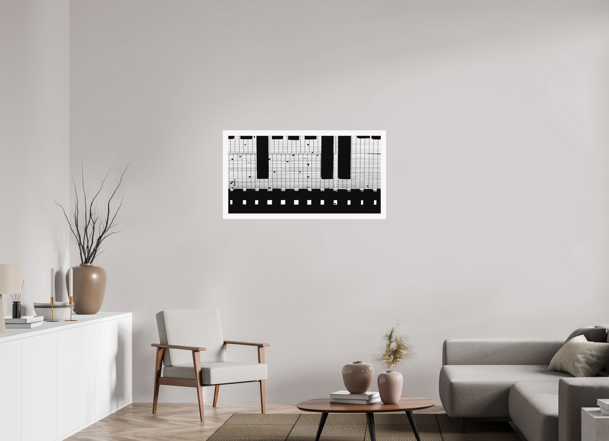 44.1 x 24″, Fuji Paper Crystal Archive - Matte Train Track Grate