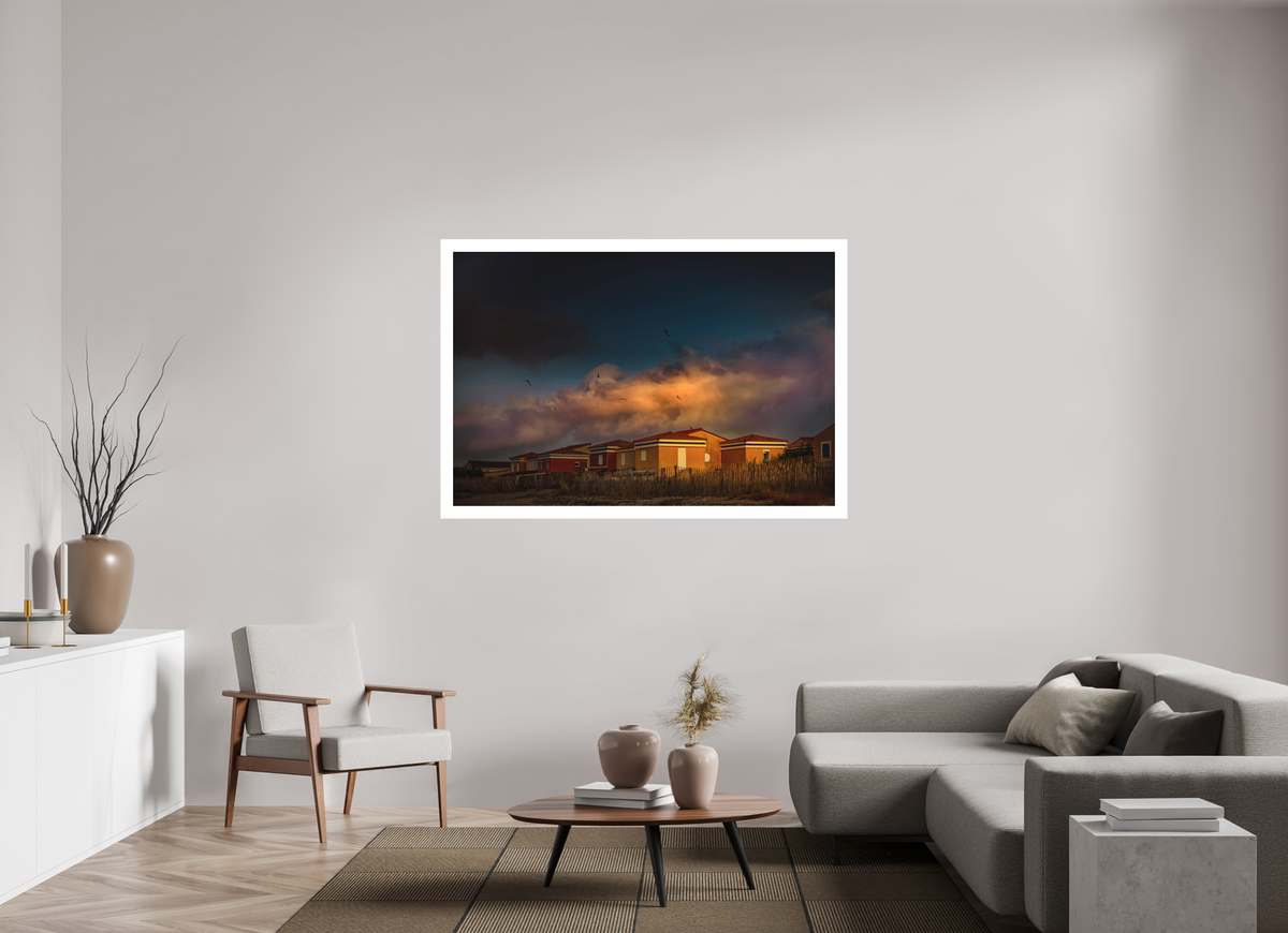 60 x 40″, Fuji Crystal Matte With 2" White Border Frontignan Plage Sunrise