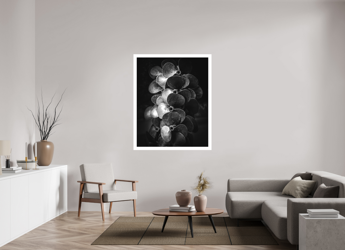 43 x 53.7″, Fuji Crystal Matte With 2" White Border "Propped For Power"